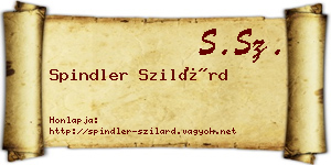 Spindler Szilárd névjegykártya
